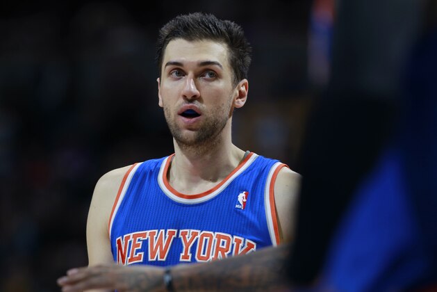 New York Knicks forward Andrea Bargnani, of Italy, looks on against the Denver Nuggets in the fourth quarter of the Nuggets' 97-95 victory in an NBA basketball game in Denver on Friday, Nov. 29, 2013. (AP Photo/David Zalubowski) New York Knicks forward Andrea Bargnani, of Italy, looks on against the Denver Nuggets in the fourth quarter of the Nuggets' 97-95 victory in an NBA basketball game in Denver on Friday, Nov. 29, 2013. (AP Photo/David Zalubowski)
