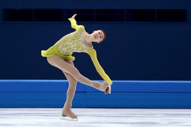 SOCHI, RUSSIA - FEBRUARY 19:  Yuna Kim of South Korea competes in the Figure Skating Ladies' Short Program on day 12 of the Sochi 2014 Winter Olympics at Iceberg Skating Palace on February 19, 2014 in Sochi, Russia.  (Photo by Matthew Stockman/Getty Images)