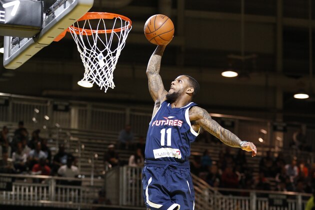 NEW ORLEANS, LA - FEBRUARY 15:  Pierre Jackson #11 of the Futures drives to the basket against the Prospects during the  NBA D-League All-Star Game at Sprint Arena as part of 2014 NBA All-Star Weekend at the Ernest N. Morial Convention Center on February 15, 2014 in New Orleans, Louisiana. NOTE TO USER: User expressly acknowledges and agrees that, by downloading and/or using this photograph, user is consenting to the terms and conditions of the Getty Images License Agreement.  Mandatory Copyright Notice: Copyright 2014 NBAE (Photo by Gregory Shamus/NBAE via Getty Images)