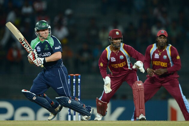 COLOMBO, SRI LANKA - SEPTEMBER 24:  Gary Wilson of Ireland bats during the ICC World Twenty20 2012 Group B match between the West Indies and Ireland at R. Premadasa Stadium on September 24, 2012 in Colombo, Sri Lanka.  (Photo by Gareth Copley/Getty Images)