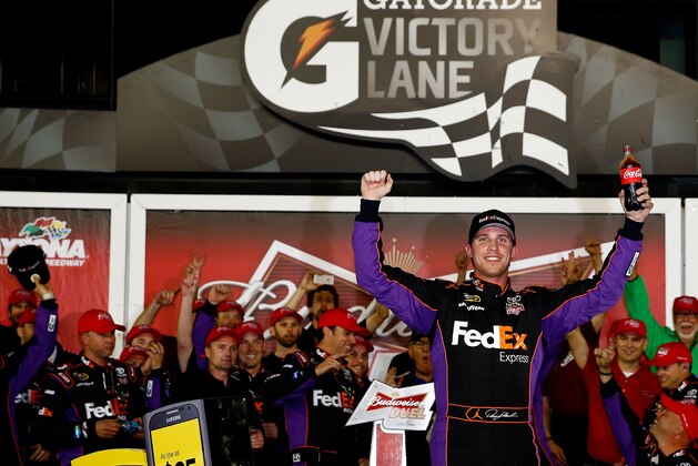 DAYTONA BEACH, FL - FEBRUARY 20:  Denny Hamlin, driver of the