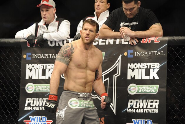 Jan 26, 2013; Chicago, IL, USA; Ryan Bader before his fight against Vladimir Matyushenko (not pictured) during UFC on FOX 6 at the United Center.  Mandatory Credit: David Banks-USA TODAY Sports