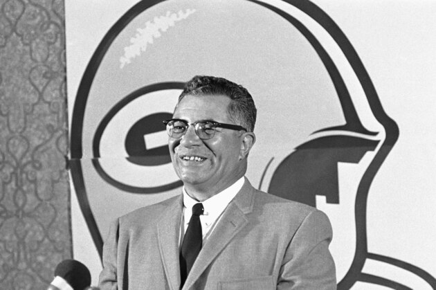 Packers’ General Manager Vince Lombardi began his day by attending Mass and holding a breakfast news conference in Green Bay on August 7, 1968. Green Bay is honoring the former coach by proclaiming as “Salute to Vince Lombardi Day.” (AP Photo)
