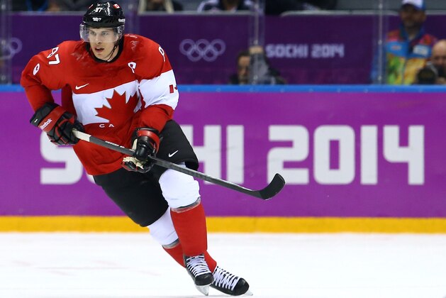 SOCHI, RUSSIA - FEBRUARY 21:  Sidney Crosby #87 of Canada skates during the Men's Ice Hockey Semifinal Playoff against the United States on Day 14 of the 2014 Sochi Winter Olympics at Bolshoy Ice Dome on February 21, 2014 in Sochi, Russia.  (Photo by Al Bello/Getty Images)
