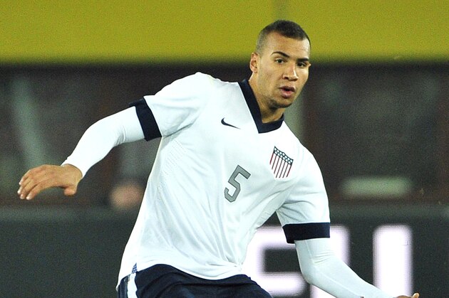 US national soccer team player John Brooks during the friendly soccer match between Austria and United States in Vienna, Austria, Tuesday, Nov. 19, 2013. (AP Photo/Hans Punz) US national soccer team player John Brooks during the friendly soccer match between Austria and United States in Vienna, Austria, Tuesday, Nov. 19, 2013. (AP Photo/Hans Punz)