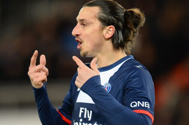PARIS, FRANCE - JANUARY 31:  Zlatan Ibrahimovic of Paris Saint-Germain FC during the Ligue 1 match between Paris Saint-Germain FC and FC Girondins de Bordeaux at Parc des Princes on January 31, 2014 in Paris, France.  (Photo by Shaun Botterill/Getty Images)