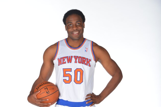 NEW YORK, NY - SEPTEMBER 30: Ike Diogu #50 of the New York Knicks poses for a portrait at Media Day on September 30, 2013 at Madison Square Garden in New York City, New York. NOTE TO USER: User expressly acknowledges and agrees that, by downloading and or using this photograph, User is consenting to the terms and conditions of the Getty Images License Agreement. Mandatory Copyright Notice: Copyright 2013 NBAE (Photo by Jesse D. Garrabrant/NBAE via Getty Images)