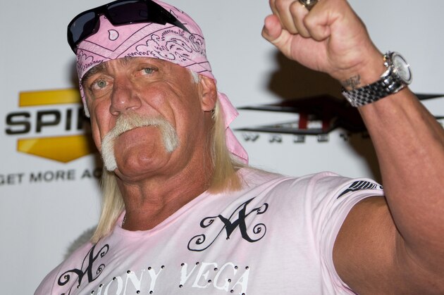 Hulk Hogan attends a press conference to announce his return to wrestling with TNA Wrestling held at Madison Square Garden in New York, Tuesday, October 27, 2009. (AP Photo/Charles Sykes)