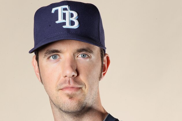FT. MYERS, FL - FEBRUARY 22:  Dirk Hayhurst #73 of the Tampa Bay Rays poses for a portrait during the Tampa Bay Rays Photo Day on February 22, 2011 at the Charlotte Sports Complex in Port Charlotte, Florida.  (Photo by Elsa/Getty Images)