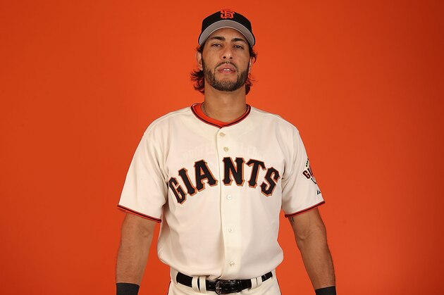 SCOTTSDALE, AZ - FEBRUARY 23:  Michael Morse of the San Francisco Giants poses for a portrait during the spring training photo day at Scottsdale Stadium on Febuary 23, 2014 in Scottsdale, Arizona.  (Photo by Christian Petersen/Getty Images)