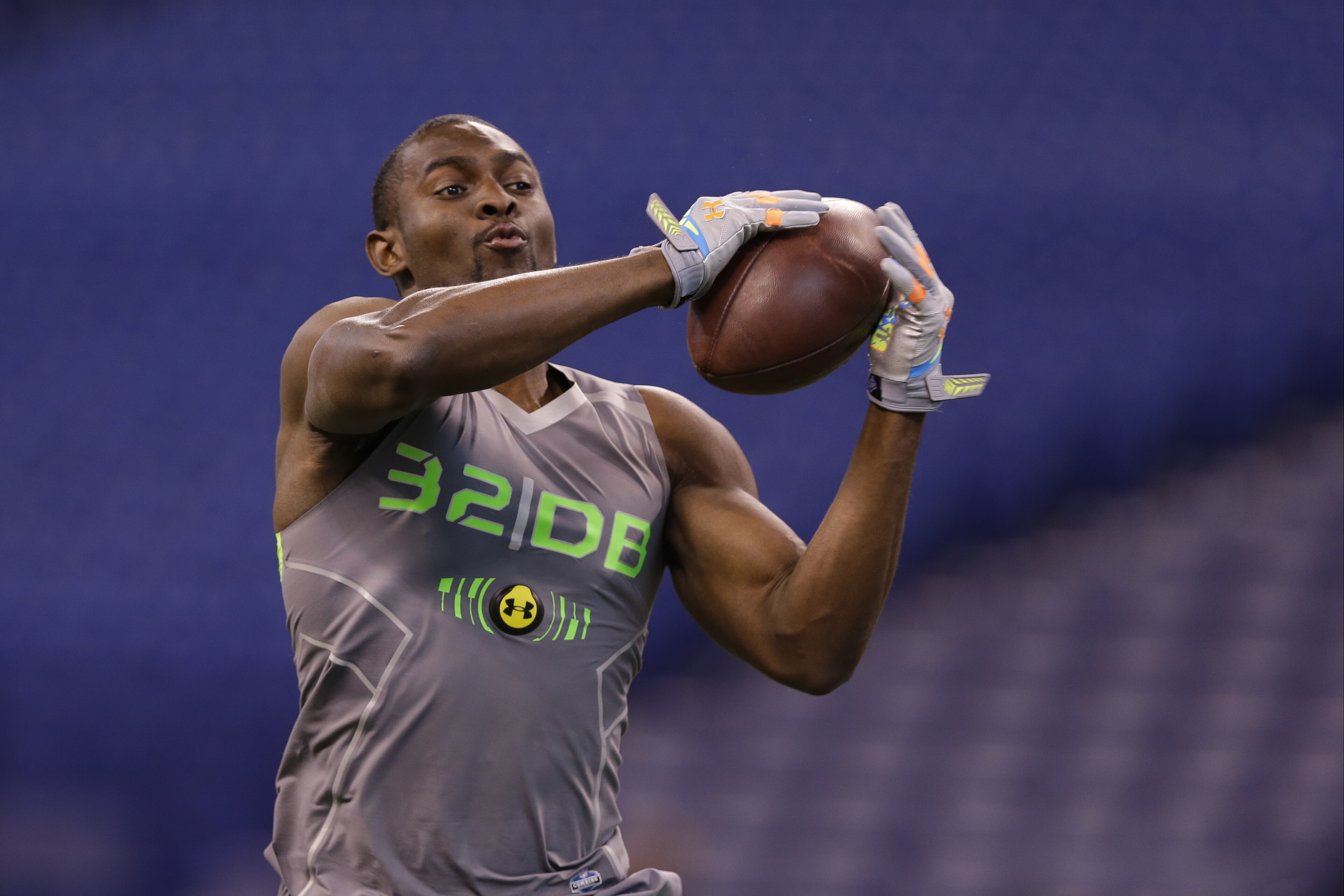 Nebraska defensive back Stanley Jean-Baptiste runs a drill at the NFL football scouting combine in Indianapolis, Tuesday, Feb. 25, 2014. (AP Photo/Michael Conroy) Nebraska defensive back Stanley Jean-Baptiste runs a drill at the NFL football scouting combine in Indianapolis, Tuesday, Feb. 25, 2014. (AP Photo/Michael Conroy)