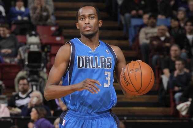 SACRAMENTO, CA - JANUARY 10: Rodrigue Beaubois #3 of the Dallas Mavericks brings the ball up the court against the Sacramento Kings on January 10, 2013 at Sleep Train Arena in Sacramento, California. NOTE TO USER: User expressly acknowledges and agrees that, by downloading and or using this photograph, User is consenting to the terms and conditions of the Getty Images Agreement. Mandatory Copyright Notice: Copyright 2013 NBAE (Photo by Rocky Widner/NBAE via Getty Images)
