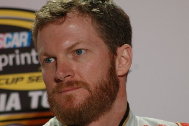 Dale Earnhardt Jr. listens to a media question Dale Earnhardt Jr. listens to a media question