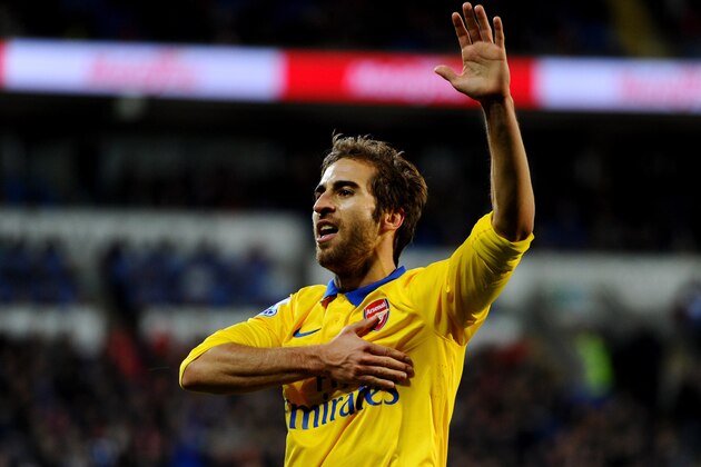 CARDIFF, WALES - NOVEMBER 30:  Mathieu Flamini of Arsenal elebrates as he scores their second goal during the Barclays Premier League match between Cardiff City and Arsenal at Cardiff City Stadium on November 30, 2013 in Cardiff, Wales.  (Photo by Mike Hewitt/Getty Images)