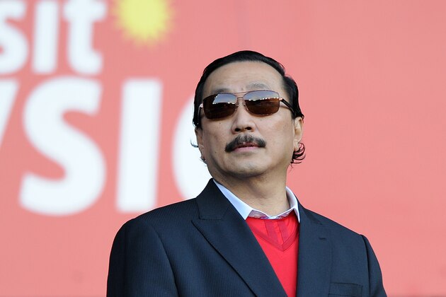 01 Feb 2014 --- Football - 2013 / 2014 Premier League - Cardiff City vs. Norwich City Cardiff City owner Vincent Tan at the Cardiff City Stadium ---(Copyright Dan Rowley/Colorsport/Corbis / APImages)
