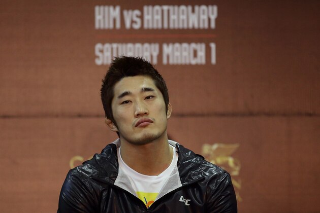 SINGAPORE - JANUARY 04: Kim Dong Hyun of South Korea attends the UFC Asia press conference during the UFC Fight Night Singapore at Marina Bay Sands on January 4, 2014 in Singapore. (Photo by Suhaimi Abdullah/Getty Images) SINGAPORE - JANUARY 04: Kim Dong Hyun of South Korea attends the UFC Asia press conference during the UFC Fight Night Singapore at Marina Bay Sands on January 4, 2014 in Singapore. (Photo by Suhaimi Abdullah/Getty Images)