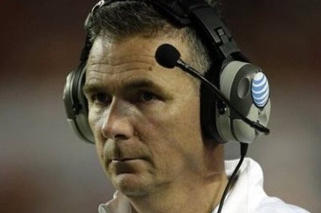 Ohio State head coach Urban Meyer is shown on the sideline during the first half of the Orange Bowl NCAA college football game against Ohio State, Friday, Jan. 3, 2014, in Miami Gardens, Fla. (AP Photo/Wilfredo Lee)