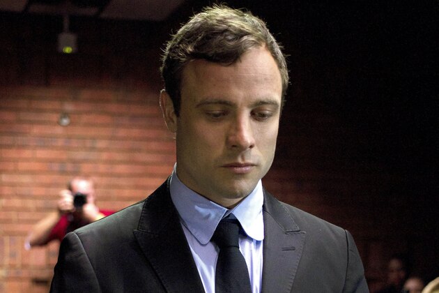 FILE - In this Monday, Aug. 19, 2013 file photo, double-amputee Olympian Oscar Pistorius appears at the magistrates court to be indicted on charges of murder and illegal possession of ammunition for the shooting death of his girlfriend on Valentine's Day in Pretoria, South Africa. A South Africa judge ruled Tuesday that television stations can broadcast parts of Oscar Pistorius' murder trial live, but with restrictions on witness testimonies. (AP Photo/Themba Hadebe, File) FILE - In this Monday, Aug. 19, 2013 file photo, double-amputee Olympian Oscar Pistorius appears at the magistrates court to be indicted on charges of murder and illegal possession of ammunition for the shooting death of his girlfriend on Valentine's Day in Pretoria, South Africa. A South Africa judge ruled Tuesday that television stations can broadcast parts of Oscar Pistorius' murder trial live, but with restrictions on witness testimonies. (AP Photo/Themba Hadebe, File)