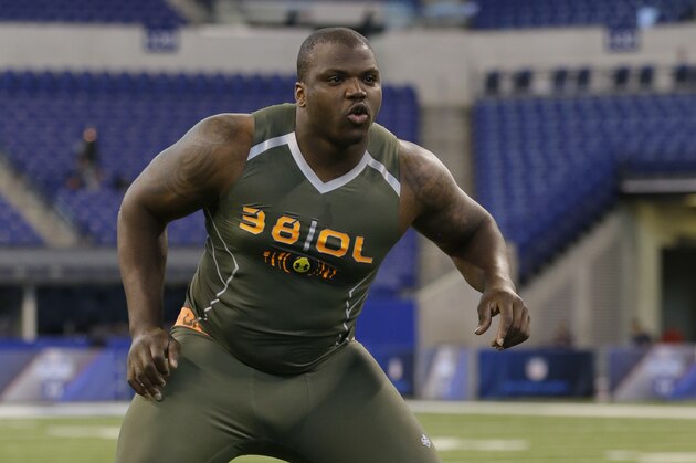 Auburn offensive lineman Greg Robinson runs a drill at the NFL football scouting combine in Indianapolis, Saturday, Feb. 22, 2014. (AP Photo/Michael Conroy) Auburn offensive lineman Greg Robinson runs a drill at the NFL football scouting combine in Indianapolis, Saturday, Feb. 22, 2014. (AP Photo/Michael Conroy)