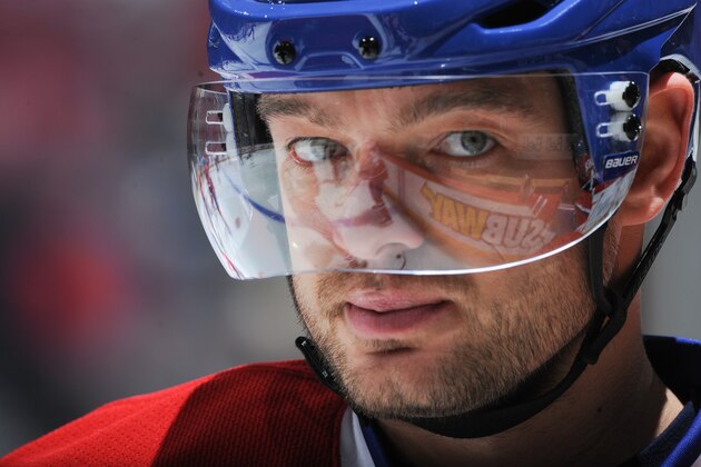 MONTREAL, QC - NOVEMBER 5: Andrei Markov #79 of the Montreal Canadiens will play his 700th game, against  the St. Louis Blues during the NHL game on November 5, 2013 at the Bell Centre in Montreal, Quebec, Canada. (Photo by Francois Lacasse/NHLI via Getty Images)