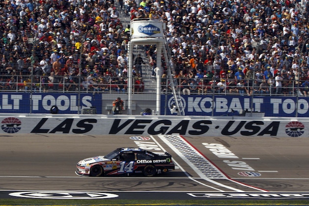 Mar 11, 2012; Las Vegas, NV, USA; Sprint Cup Series driver Tony Stewart (14) drives past the start finish line during the Kobalt Tools 400 at Las Vegas Motor Speedway. Mandatory Credit: Jason O. Watson-USA TODAY Sports Mar 11, 2012; Las Vegas, NV, USA; Sprint Cup Series driver Tony Stewart (14) drives past the start finish line during the Kobalt Tools 400 at Las Vegas Motor Speedway. Mandatory Credit: Jason O. Watson-USA TODAY Sports