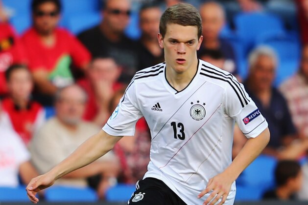 NETANYA, ISRAEL - JUNE 12: Matthias Ginter of Germany controles the ball during the UEFA European U21 Championship Group B match between Russia and Germany at Netanya Stadium on June 12, 2013 in Netanya, Israel.  (Photo by Alex Grimm/Getty Images)