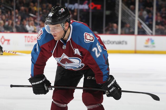 DENVER, CO - FEBRUARY 26: Paul Stastny #26 of the Colorado Avalanche skates against the Los Angeles Kings at the Pepsi Center on February 26, 2014 in Denver, Colorado.  (Photo by Michael Martin/NHLI via Getty Images)