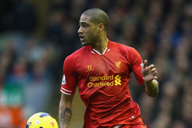 LIVERPOOL, ENGLAND - FEBRUARY 23: Glen Johnson of Liverpool in action during the Barclays Premier League match between Liverpool and Swansea City at Anfield on February 23, 2014 in Liverpool, England. (Photo by Clive Brunskill/Getty Images) LIVERPOOL, ENGLAND - FEBRUARY 23: Glen Johnson of Liverpool in action during the Barclays Premier League match between Liverpool and Swansea City at Anfield on February 23, 2014 in Liverpool, England. (Photo by Clive Brunskill/Getty Images)