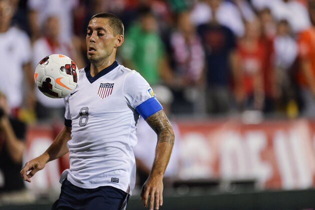 COLUMBUS, OH - SEPTEMBER 10: Clint Dempsey #8 of the United States Men's National Team in action against Mexico at Columbus Crew Stadium on September 10, 2013 in Columbus, Ohio. (Photo by Jamie Sabau/Getty Images)