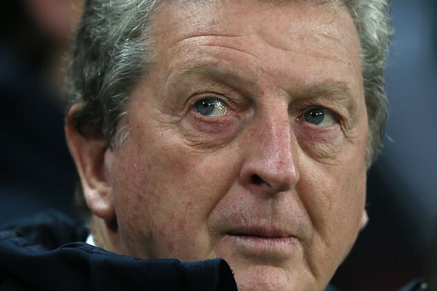 England's manager Roy Hodgson looks out from the technical area prior to  the international friendly soccer match between England and Denmark at Wembley stadium in London Wednesday, March  5,  2014. (AP Photo/Alastair Grant)