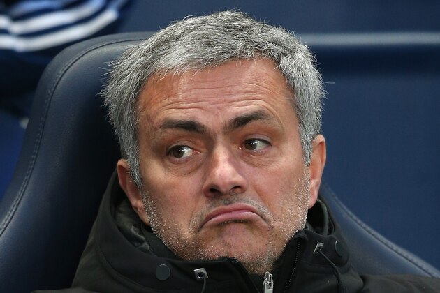 MANCHESTER, ENGLAND - FEBRUARY 15:  Chelsea manager Jose Mourinho shows his emotions during the FA Cup Fifth Round match sponsored by Budweiser between Manchester City and Chelsea at Etihad Stadium on February 15, 2014 in Manchester, England.  (Photo by Clive Brunskill/Getty Images)