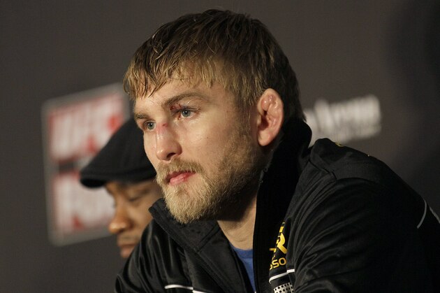 Alexander Gustafsson, from Sweden, is shown at a news conference after a UFC on Fox mixed martial arts event in Seattle, Saturday, Dec. 8, 2012. (AP Photo/Jeff Chiu) Alexander Gustafsson, from Sweden, is shown at a news conference after a UFC on Fox mixed martial arts event in Seattle, Saturday, Dec. 8, 2012. (AP Photo/Jeff Chiu)