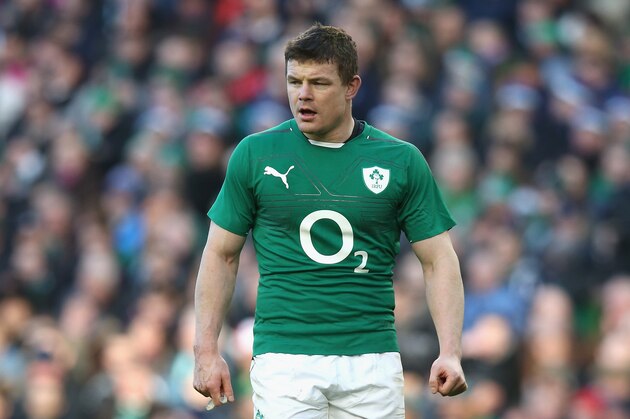 DUBLIN, IRELAND - FEBRUARY 02: Brian O'Driscoll of Ireland looks on during the RBS Six Nations match between Ireland and Scotland at the Aviva Stadium on February 2, 2014 in Dublin, Ireland.  (Photo by David Rogers/Getty Images)
