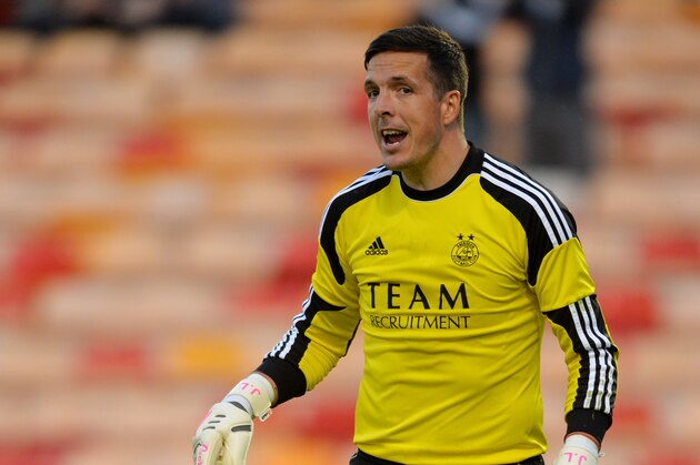 ABERDEEN, SCOTLAND - JULY 26:  Jamie Langfield of Aberdeen during the Pre Season Friendly match between Aberdeen and FC Twente at Pittodrie Stadium on July 26, 2013 in Aberdeen, Scotland. (Photo by Mark Runnacles/Getty Images)