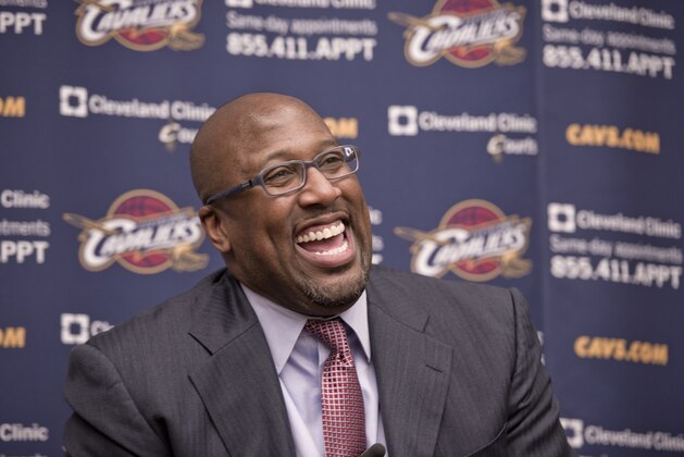 INDEPENDENCE, OH - APRIL 24:  Mike Brown of the Cleveland Cavaliers is introduced as the new head coach at The Cleveland Clinic Courts on April 24, 2013 in Independence, Ohio in Cleveland, Ohio. NOTE TO USER: User expressly acknowledges and agrees that, by downloading and/or using this Photograph, user is consenting to the terms and conditions of the Getty Images License Agreement. Mandatory Copyright Notice: Copyright 2013 NBAE (Photo by David Liam Kyle/NBAE via Getty Images)
