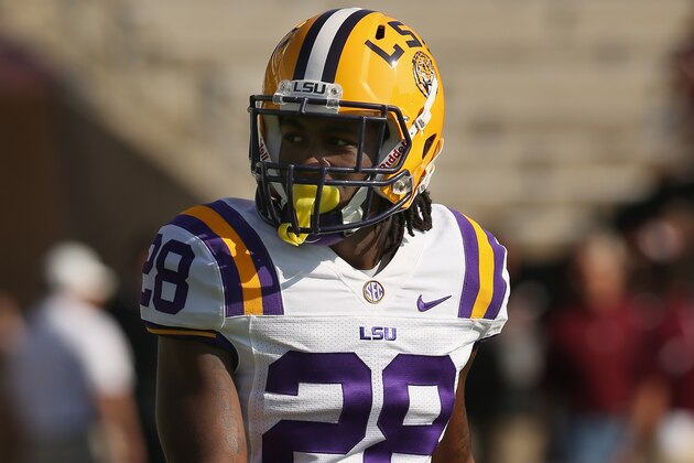 COLLEGE STATION, TX - OCTOBER 20:  Jalen Mills #28 of the LSU Tigers at Kyle Field on October 20, 2012 in College Station, Texas.  (Photo by Ronald Martinez/Getty Images)