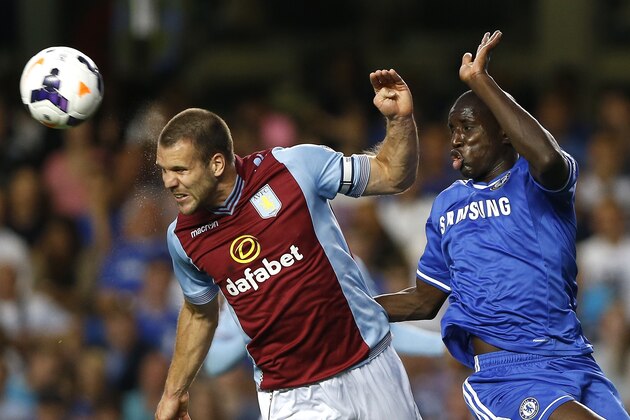 Chelsea's Demba Ba, right, vies for the ball with Aston Villa's Ron Vlaar during the English Premier League soccer match between Chelsea and Aston Villa at Stamford Bridge Stadium in London, Wednesday, Aug. 21, 2013. (AP Photo/Kirsty Wigglesworth) Chelsea's Demba Ba, right, vies for the ball with Aston Villa's Ron Vlaar during the English Premier League soccer match between Chelsea and Aston Villa at Stamford Bridge Stadium in London, Wednesday, Aug. 21, 2013. (AP Photo/Kirsty Wigglesworth)
