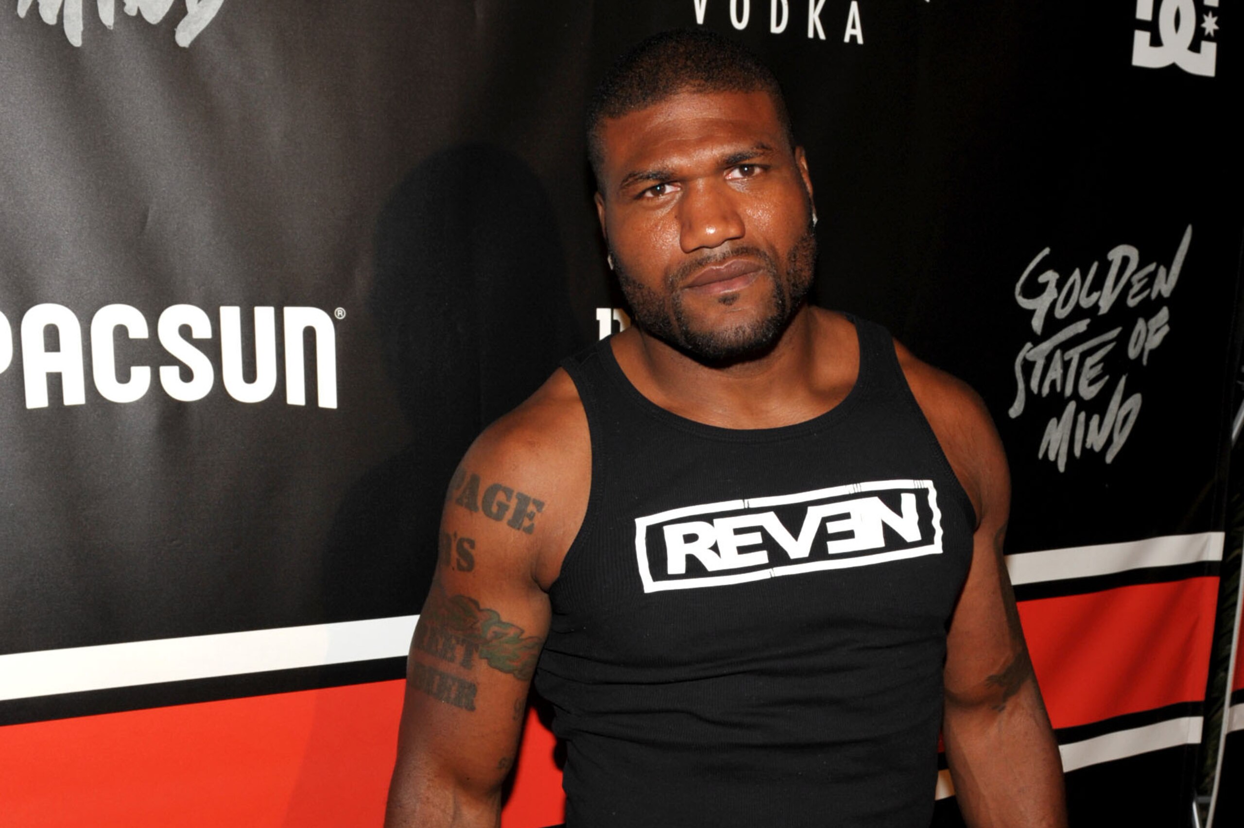 Quinton 'Rampage' Jackson arrives at PacSun and DC Shoes