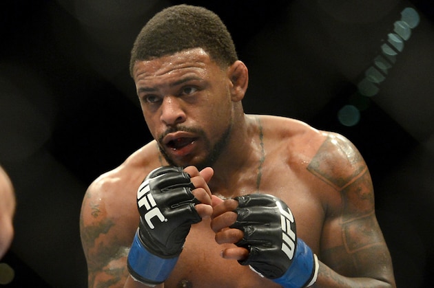 Dec 28, 2013; Las Vegas, NV, USA; Michael Johnson during his UFC Featherweight Bout against Gleison Tibau (not pictured) at the MGM Grand Garden Arena. Johnson won the fight. Mandatory Credit: Jayne Kamin-Oncea-USA TODAY Sports Dec 28, 2013; Las Vegas, NV, USA; Michael Johnson during his UFC Featherweight Bout against Gleison Tibau (not pictured) at the MGM Grand Garden Arena. Johnson won the fight. Mandatory Credit: Jayne Kamin-Oncea-USA TODAY Sports