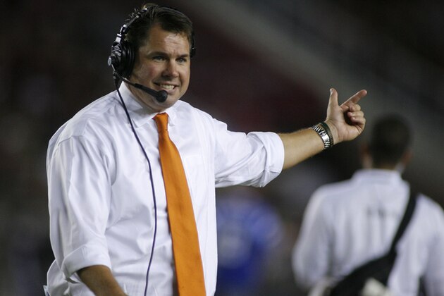 Miami head coach Al Golden reacts in the second quarter of an NCAA college football game against Florida State Saturday, Nov. 2, 2013, in Tallahassee, Fla. Florida State beat Miami 41-14. (AP Photo/Phil Sears)
