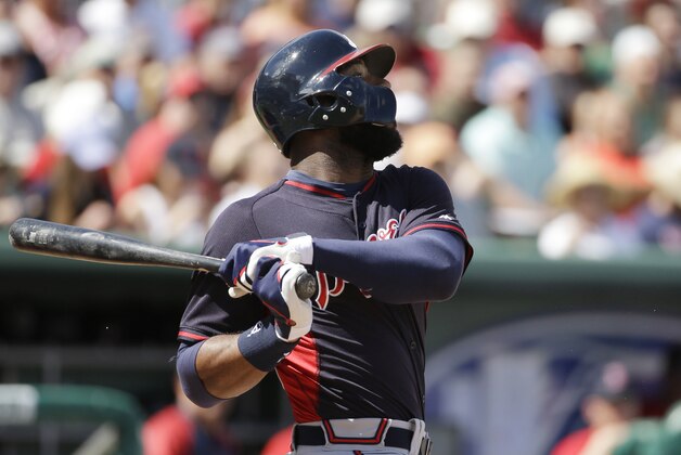 Atlanta Braves' Jason Heyward singles in the fourth inning of an exhibition baseball game against the Boston Red Sox, Friday, March 7, 2014, in Fort, Myers, Fla. (AP Photo/Steven Senne) Atlanta Braves' Jason Heyward singles in the fourth inning of an exhibition baseball game against the Boston Red Sox, Friday, March 7, 2014, in Fort, Myers, Fla. (AP Photo/Steven Senne)
