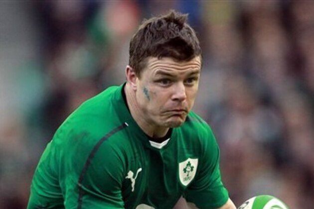 Ireland's Brian O'Driscoll in action against Italy during their Six Nations Rugby Union international match at the Aviva Stadium, Dublin, Ireland, Saturday, March 8, 2014.  (AP Photo/Peter Morrison)