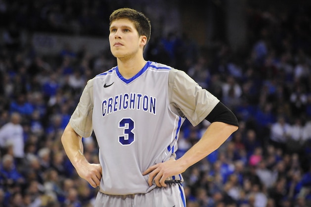 Feb 16, 2014; Omaha, NE, USA; Creighton Bluejays forward Doug McDermott (3) during their NCAA mens basketball game against the Villanova Wildcats at CenturyLink Center. Mandatory Credit: Dave Weaver-USA TODAY Sports Feb 16, 2014; Omaha, NE, USA; Creighton Bluejays forward Doug McDermott (3) during their NCAA mens basketball game against the Villanova Wildcats at CenturyLink Center. Mandatory Credit: Dave Weaver-USA TODAY Sports