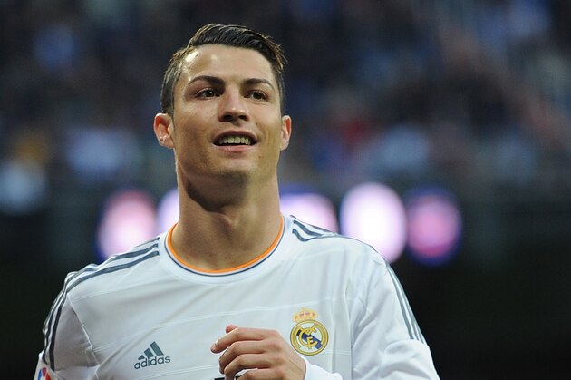 MADRID, SPAIN - MARCH 09:  Cristiano Ronaldo of Real Madrid smiles during the La Liga match between Real Madrid CF and Levante UD at Santiago Bernabeu stadium on March 9, 2014 in Madrid, Spain.  (Photo by Denis Doyle/Getty Images)