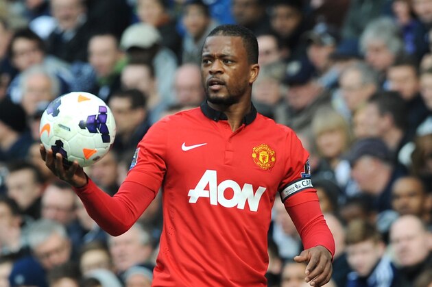 Manchester United's Patrice Evra during the English Premier League soccer match between West Bromwich Albion and Manchester United at The Hawthorns Stadium in West Bromwich, England, Saturday, March 8, 2014.  (AP Photo/Rui Vieira)