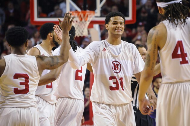 Nebraska's Shavon Shields (31) celebrates with Nebraska Cornhuskers guard Benny Parker (3) during an NCAA college basketball game Saturday, March 1, 2014, in Lincoln, Neb. (AP Photo/Dave Weaver) Nebraska's Shavon Shields (31) celebrates with Nebraska Cornhuskers guard Benny Parker (3) during an NCAA college basketball game Saturday, March 1, 2014, in Lincoln, Neb. (AP Photo/Dave Weaver)