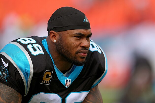 MIAMI GARDENS, FL - NOVEMBER 24:  Steve Smith #89 of the Carolina Panthers looks on during a game against the Miami Dolphins at Sun Life Stadium on November 24, 2013 in Miami Gardens, Florida.  (Photo by Mike Ehrmann/Getty Images)