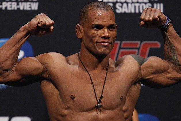 Oct 18, 2013; Houston, TX, USA; Hector Lombard during the weigh-in for UFC 166 at Toyota Center. Mandatory Credit: Andrew Richardson-USA TODAY Sports