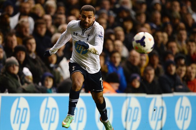 LONDON, ENGLAND - MARCH 02:  Aaron Lennon of Tottenham in action during the Barclays Premier League match between Tottenham Hotspur and Cardiff City at White Hart Lane on March 2, 2014 in London, England.  (Photo by Mike Hewitt/Getty Images)