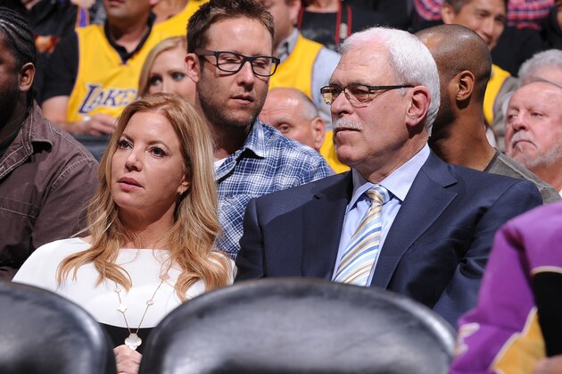 LOS ANGELES, CA - APRIL 2: NBA legend Phil Jackson sits in the stands when the Los Angeles Lakers played against the Dallas Mavericks at Staples Center on April 2, 2013 in Los Angeles, California. NOTE TO USER: User expressly acknowledges and agrees that, by downloading and/or using this Photograph, user is consenting to the terms and conditions of the Getty Images License Agreement. Mandatory Copyright Notice: Copyright 2013 NBAE (Photo by Andrew D. Bernstein/NBAE via Getty Images) LOS ANGELES, CA - APRIL 2: NBA legend Phil Jackson sits in the stands when the Los Angeles Lakers played against the Dallas Mavericks at Staples Center on April 2, 2013 in Los Angeles, California. NOTE TO USER: User expressly acknowledges and agrees that, by downloading and/or using this Photograph, user is consenting to the terms and conditions of the Getty Images License Agreement. Mandatory Copyright Notice: Copyright 2013 NBAE (Photo by Andrew D. Bernstein/NBAE via Getty Images)